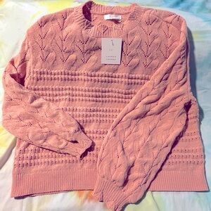 Lauren Conrad, pink peach sweater